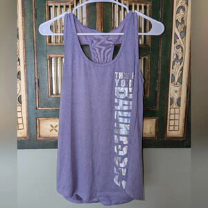 Lilo and Stitch Badness Level Purple Athletic Tank Size Small